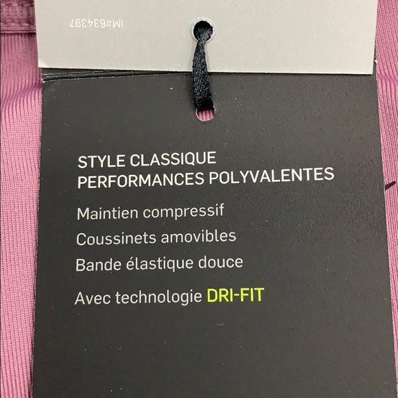 NIKE CLASSIC BRA Classic Style with DRY FIT Techno - Picture 7 of 13